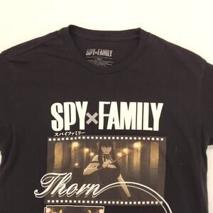 Spy X Family Anime Casual Short Sleeve Graphic T Shirt Womens Size XS Black